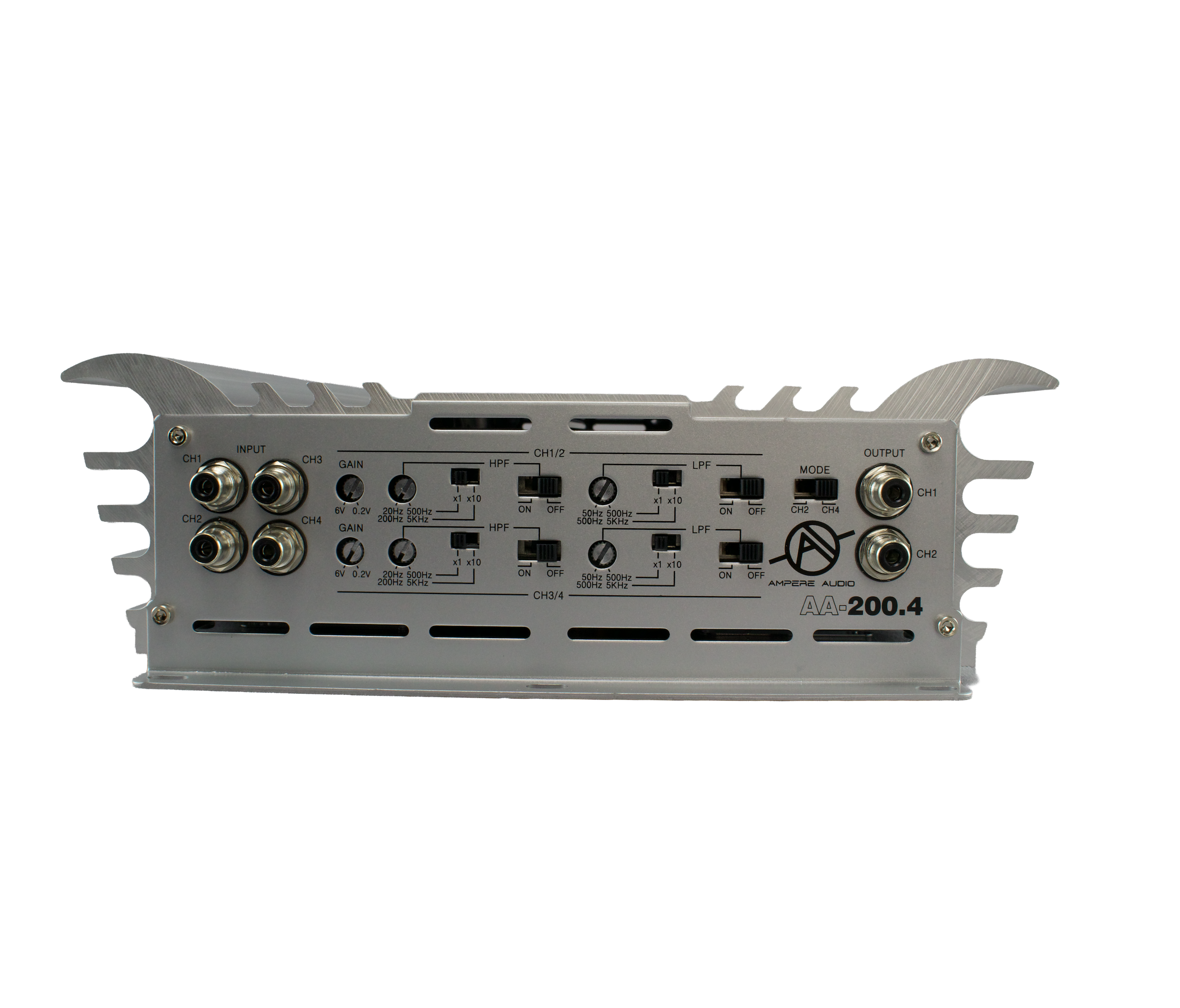 Ampere Audio AA-200.4 350Wx4 Four Channel Car Amplifier – High Power Car Audio Amp